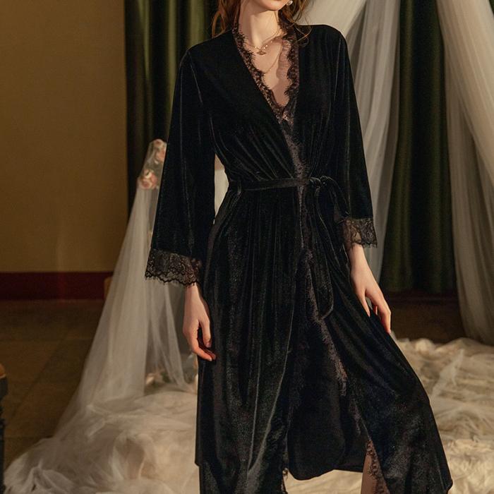 Alesha lace-trimmed velvet maxi dress | Womens Dresses Dresses Dresses