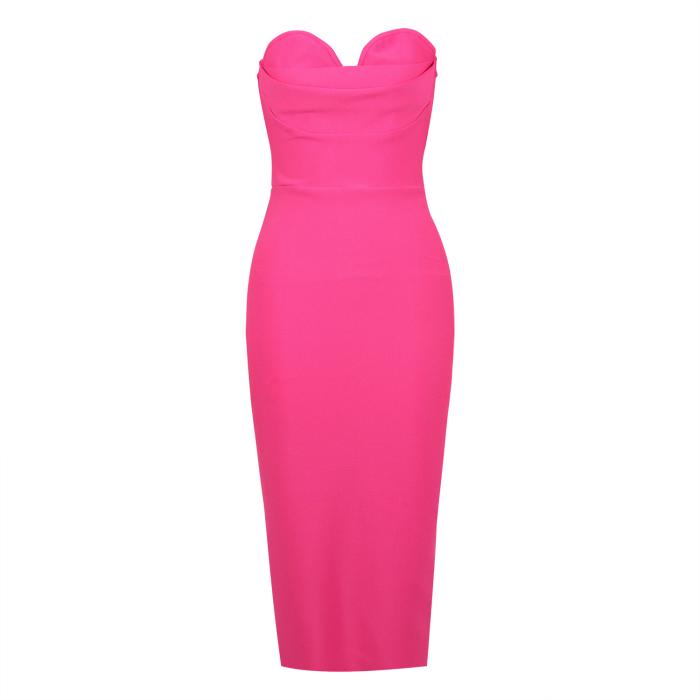 Audrina strapless gathered midi dress | Womens Dresses Dresses Dresses