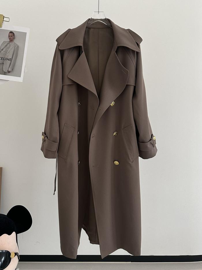 Belted double-breasted wool trench coat | Womens Coats Coats Coats