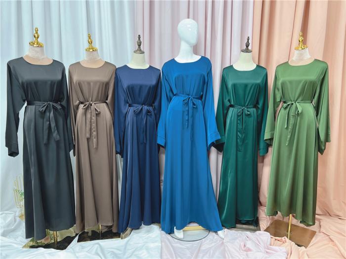 Belted stretch-silk satin maxi dress | Womens Dresses Dresses Dresses