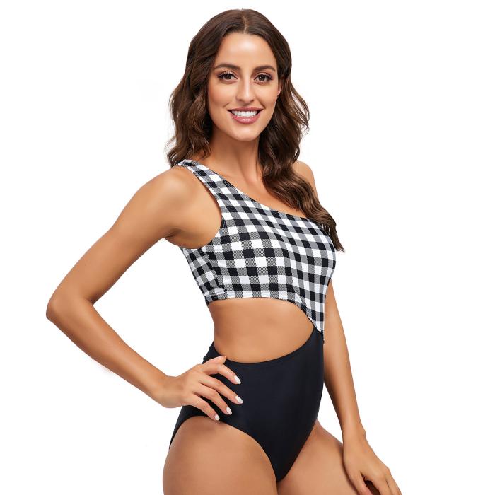 Cindy checked swimsuit | Womens Beachwear Beachwear Beachwear