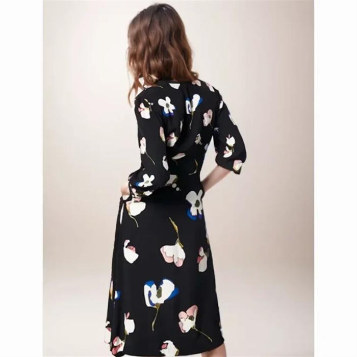 Floral-print matte satin midi dress | Womens Dresses Dresses Dresses