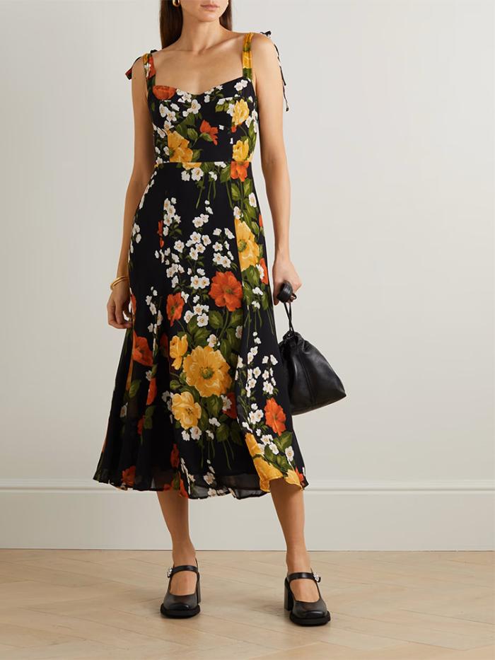 Hayley floral-print silk midi dress | Womens Dresses Dresses Dresses