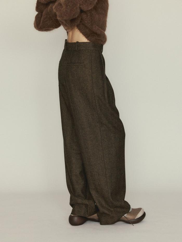 Herringbone flared-leg wool trousers | Womens Trousers Trousers Trousers