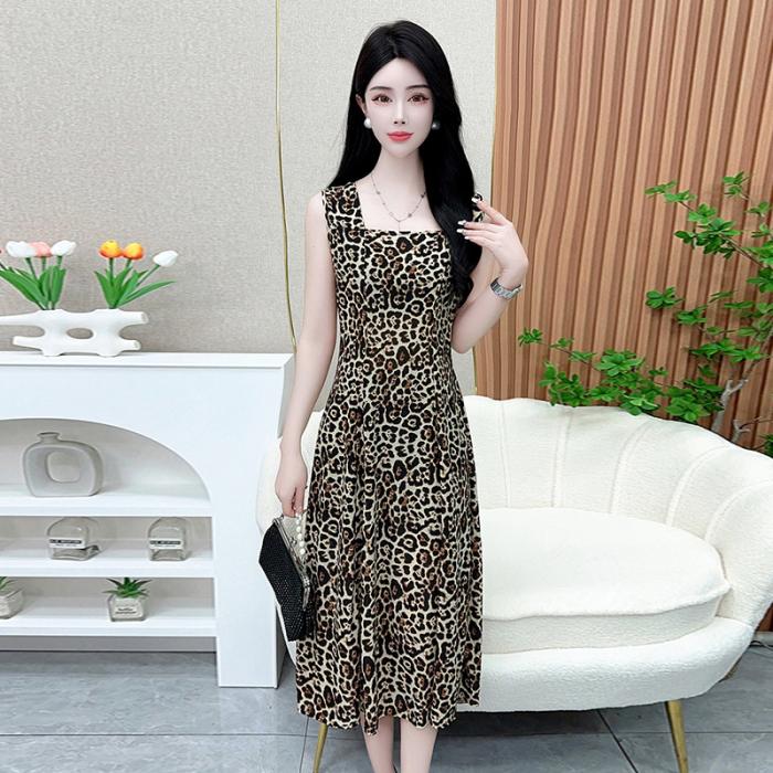 Leopard-print cotton midi dress | Womens Dresses Dresses Dresses