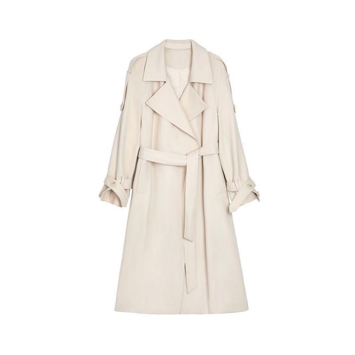 Mid-length silk blend trench coat | Womens Coats Coats Coats