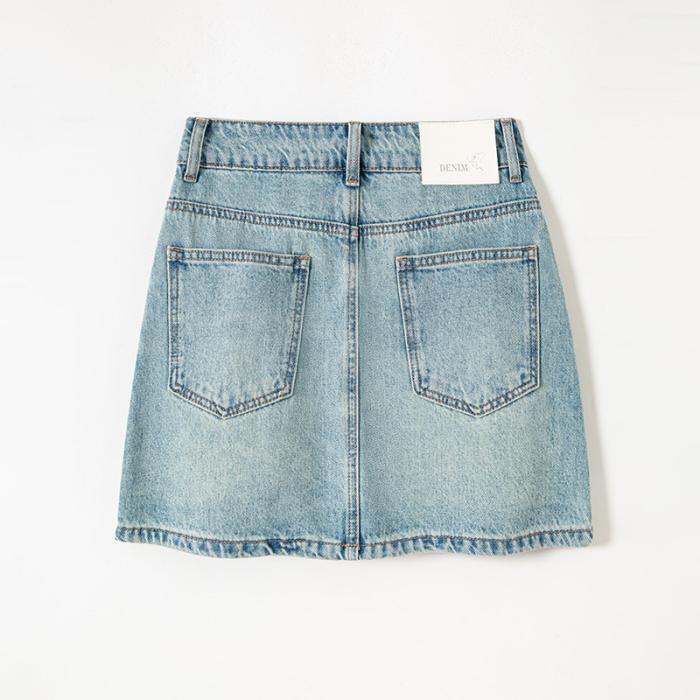 Panelled bleached denim mini skirt | Womens Skirts Skirts Skirts