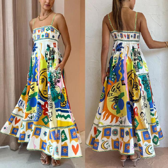 Players printed linen maxi dress | Womens Evening Dresses Evening Dresses Evening Dresses