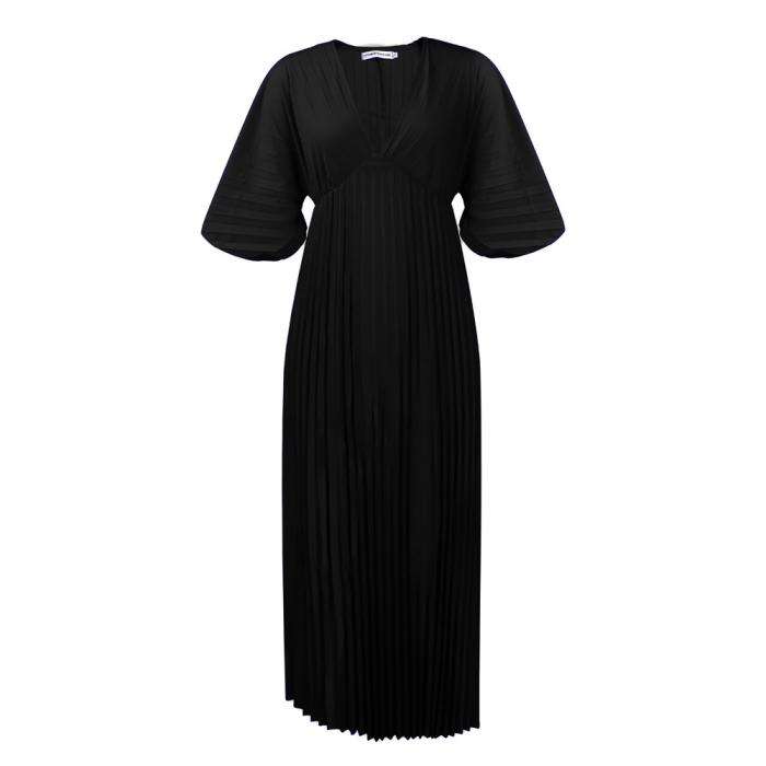 Plissé satin midi dress | Womens Dresses Dresses Dresses