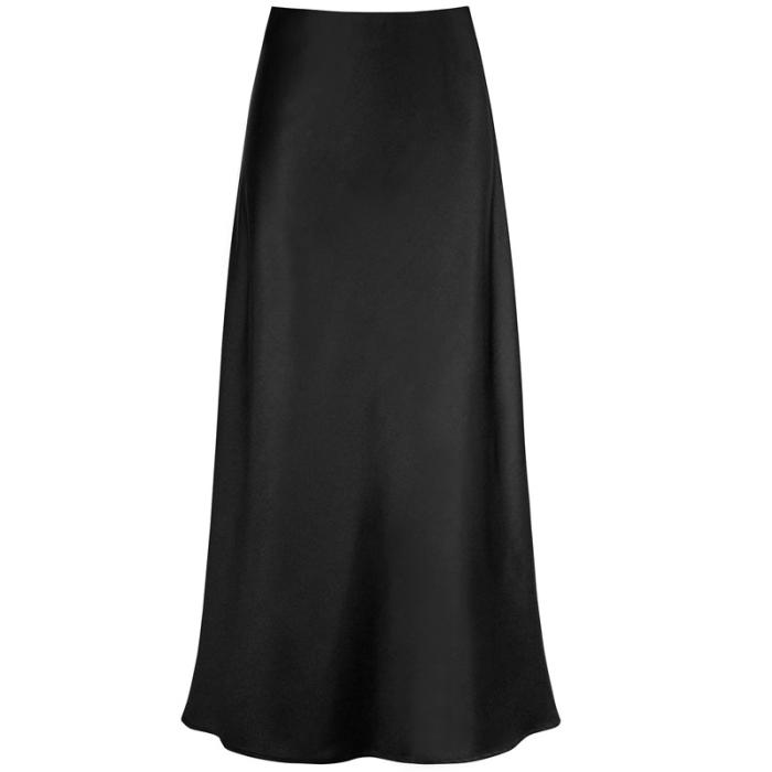 Stretch-silk satin midi skirt | Womens Skirts Skirts Skirts