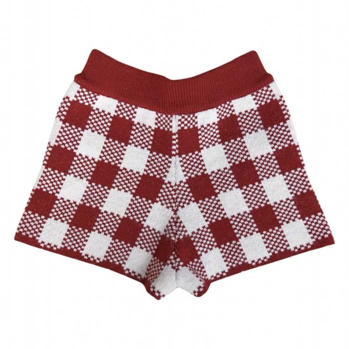 Wallis gingham-intarsia cotton shorts | Womens Shorts Shorts Shorts