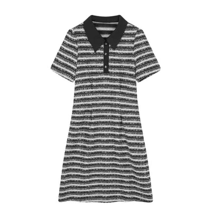 Zebra-intarsia knitted mini polo dress | Womens Dresses Dresses Dresses